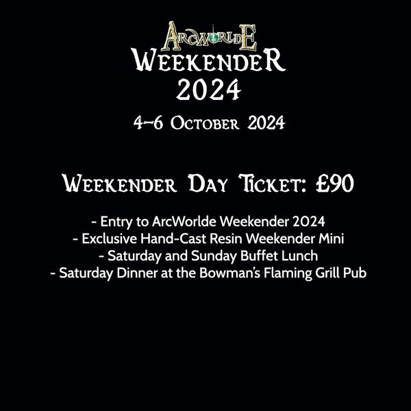ArcWorlde Weekender 2024 (4-6 October 2024)
